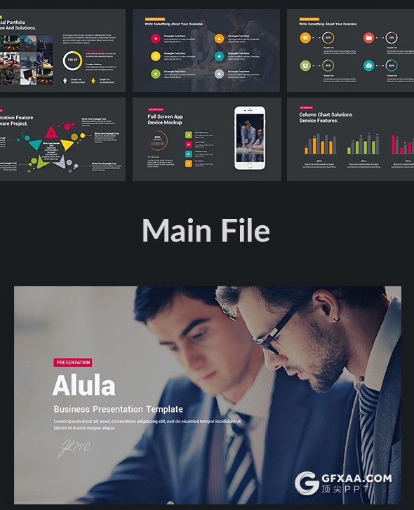 91页国外炫彩图形商务多用途PPT模板 2种尺寸 - 顶尖PPT