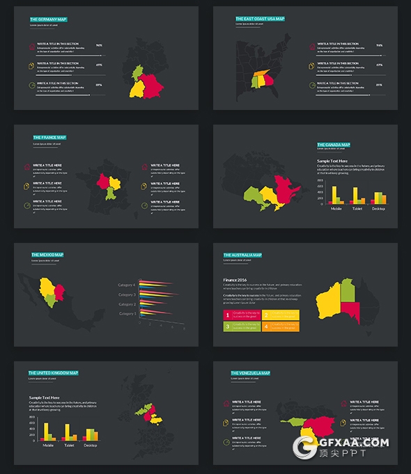 91页国外炫彩图形商务多用途PPT模板 2种尺寸 - 顶尖PPT