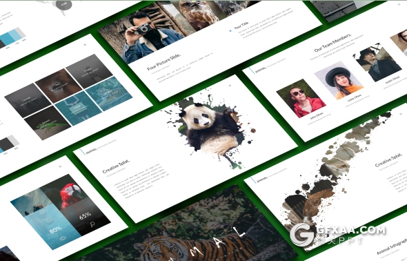 55页极简文艺风格PPT模板 5种配色主题 - 顶尖PPT