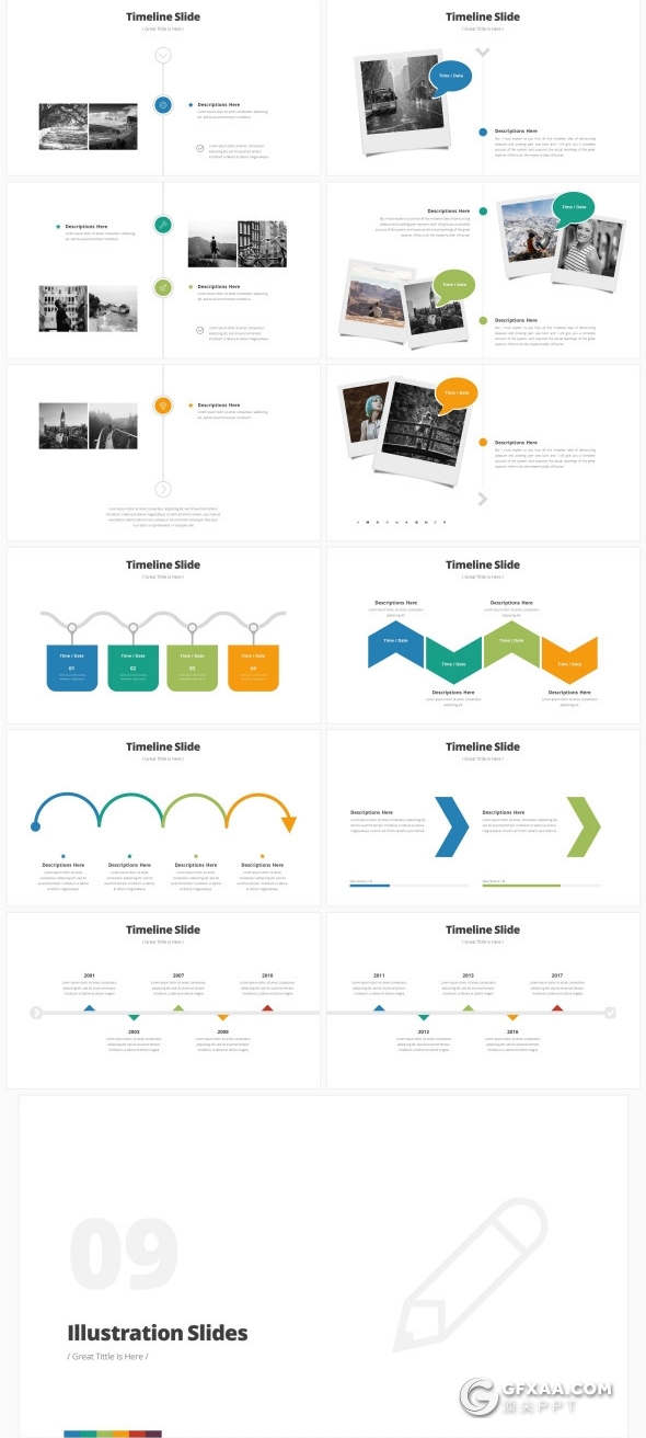 223页欧美商务风格PPT模板 7种主题配色 - 顶尖PPT