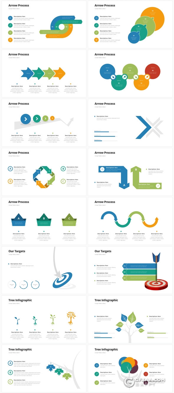 223页欧美商务风格PPT模板 7种主题配色 - 顶尖PPT