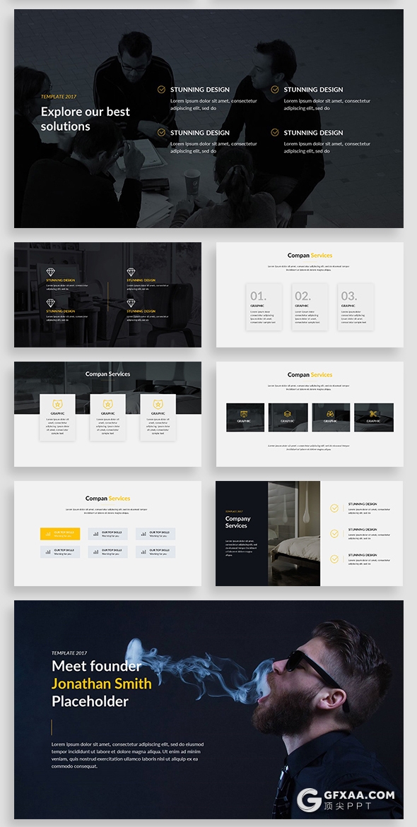 107页欧美极简文艺风格PPT模板 - 顶尖PPT