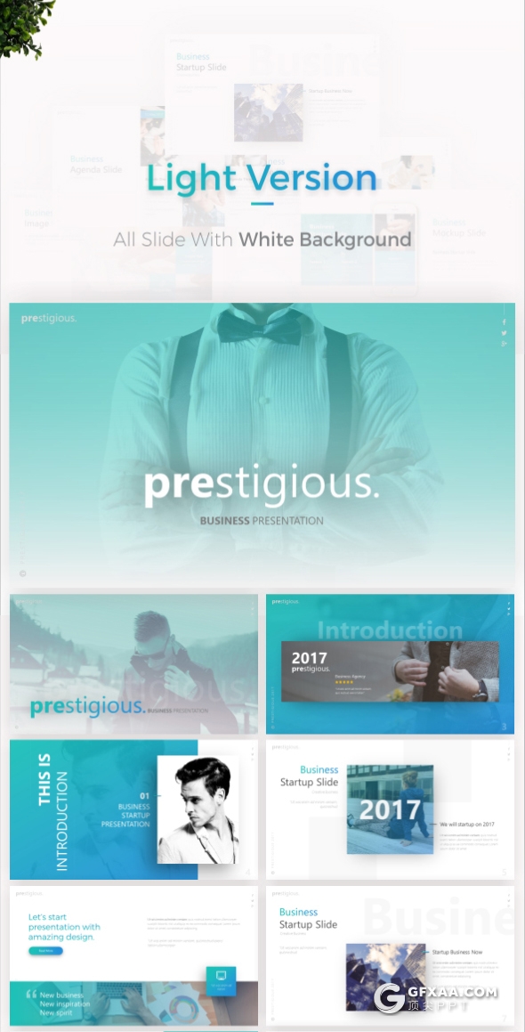 71页国外高端商务PPT模板 21种主题配色2种尺寸 - 顶尖PPT