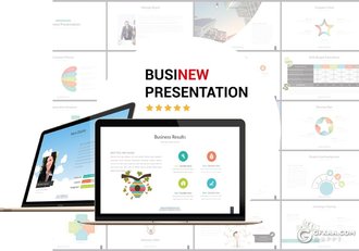 100页炫彩图形图表国外商务PPT模板 - 顶尖PPT