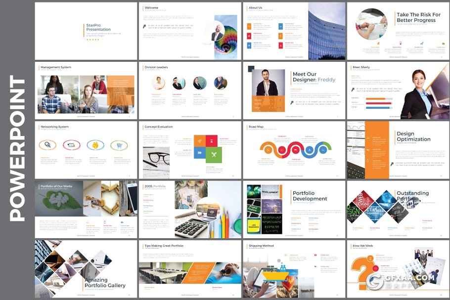 98页高端商务炫彩图形图表PPT模板 - 顶尖PPT