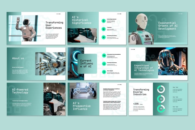 AI业务合作项目展示PPT模板 - 顶尖PPT