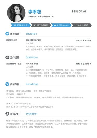 护士护理医疗人员求职简历模板 - 顶尖PPT