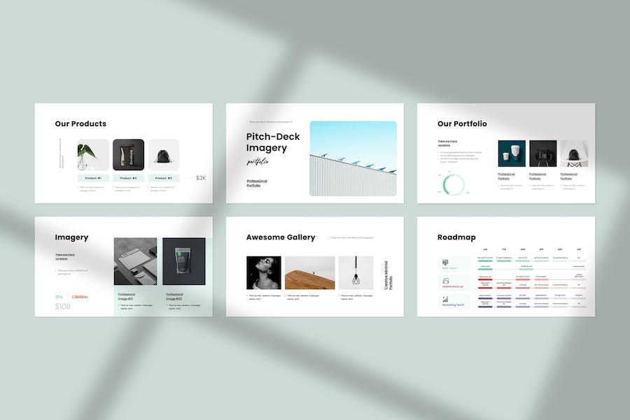 清新简约风格工作总结公司介绍PPT模板 - 顶尖PPT