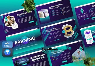 加密货币收益投资理财方案Keynote模板 - 顶尖PPT