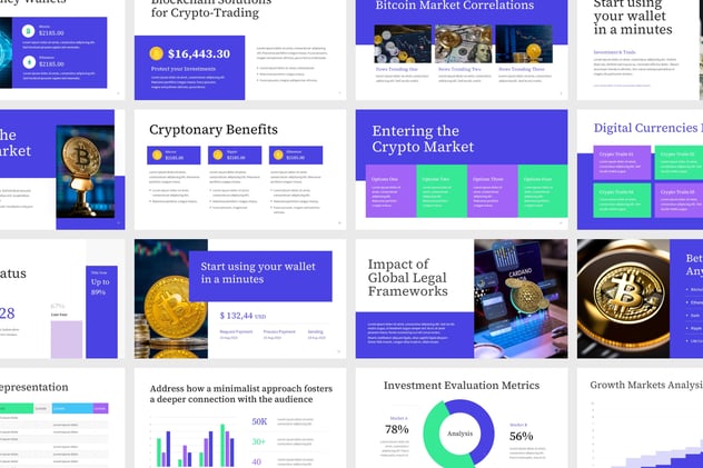 区块链技术加密货币主题PPT模板 - 顶尖PPT