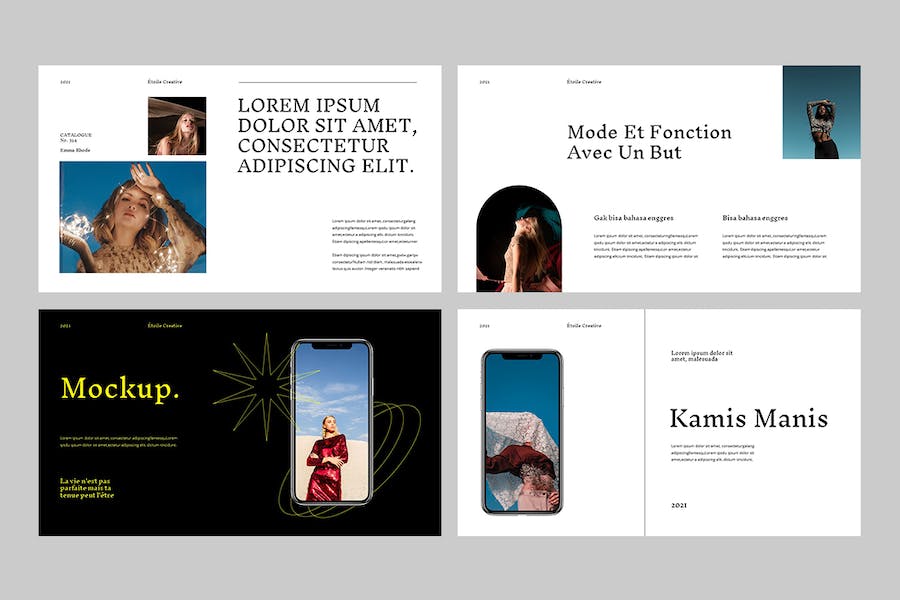 时尚艺术展览作品展示PPT模板 - 顶尖PPT