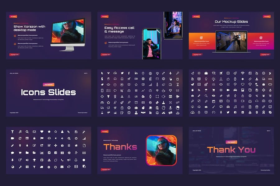 科技元宇宙IT技术应用推介创新展示方案PPT模板 - 顶尖PPT