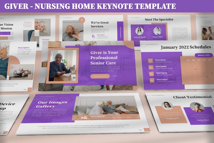 志愿者护工家庭老年人护理keyntoe模板 - 顶尖PPT