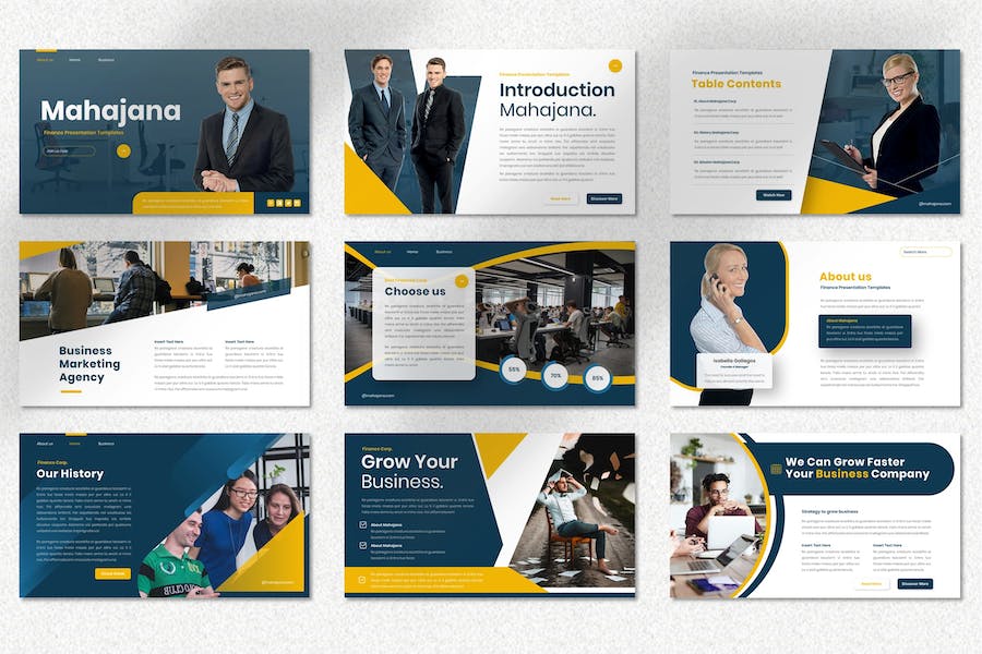 金融理财投资服务推广Keynote模板 - 顶尖PPT