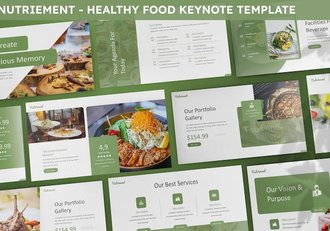 餐饮美食营养健康食品主题通用keynote模板 - 顶尖PPT