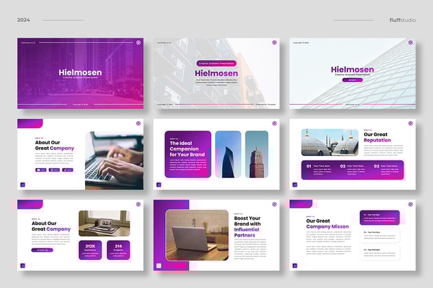 创意渐变商务风格keynote模板模板 - 顶尖PPT