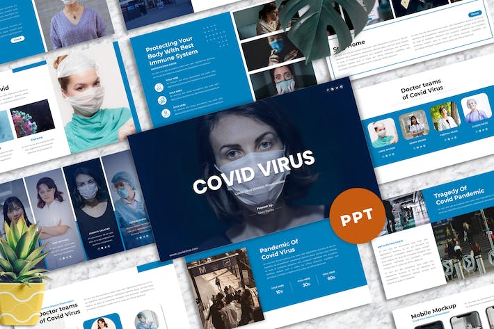 医疗防护知识科普讲座PPT模板 - 顶尖PPT