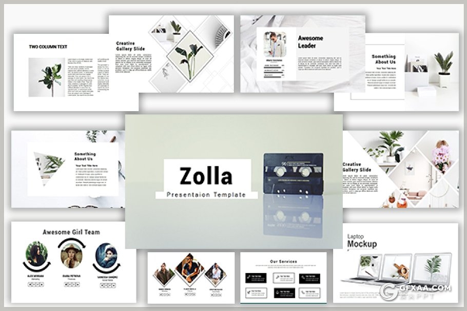 80页极简文艺风格PPT模板 - 顶尖PPT