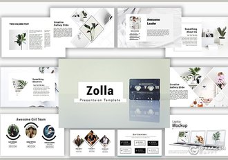 80页极简文艺风格PPT模板 - 顶尖PPT