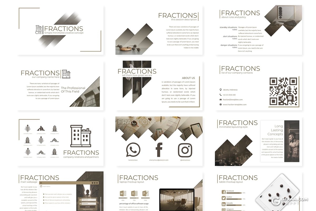 30页极简风格装修方案汇报keynote模板 - 顶尖PPT