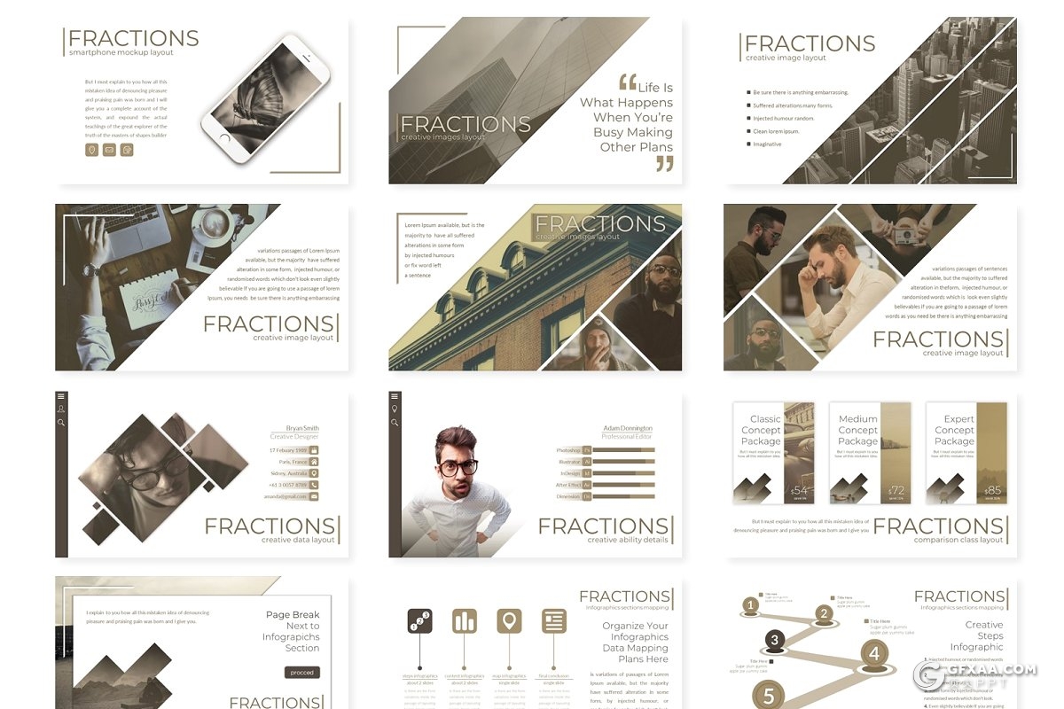 30页极简风格装修方案汇报keynote模板 - 顶尖PPT