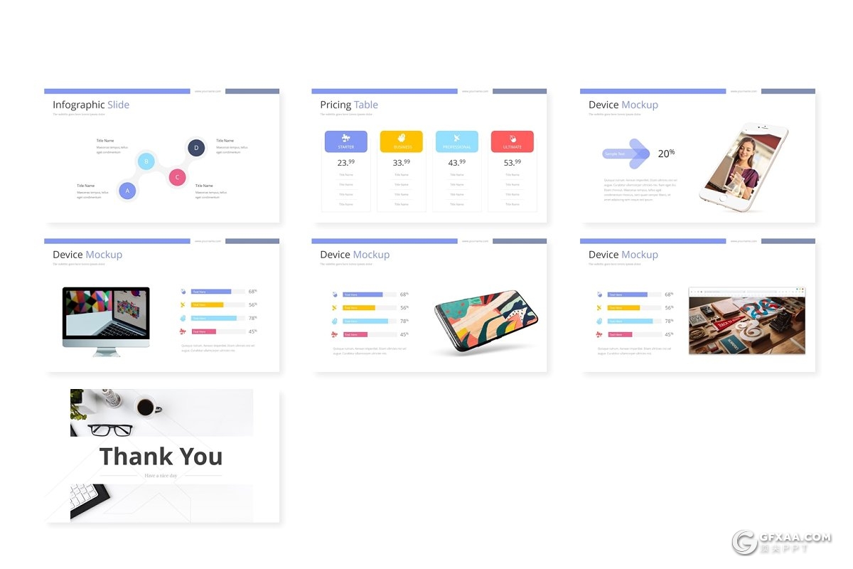 31页5种欧美风格 工作总结计划PPT模板 - 顶尖PPT