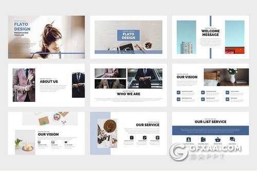 62页简约大气风格国外PPT模板 - 顶尖PPT