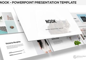 45页极简文艺风格PPT模板 - 顶尖PPT