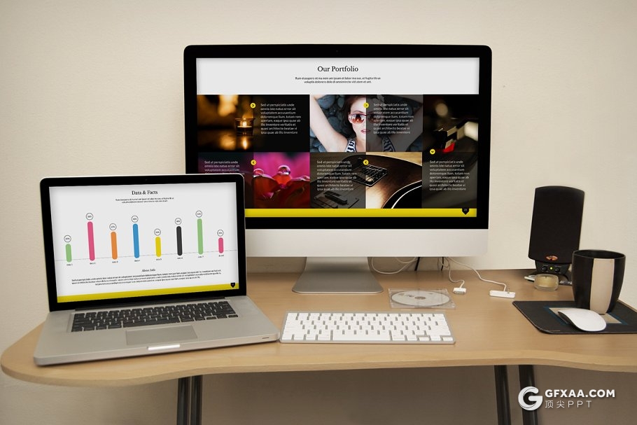 38页炫彩商务年终总结PPT模板 - 顶尖PPT