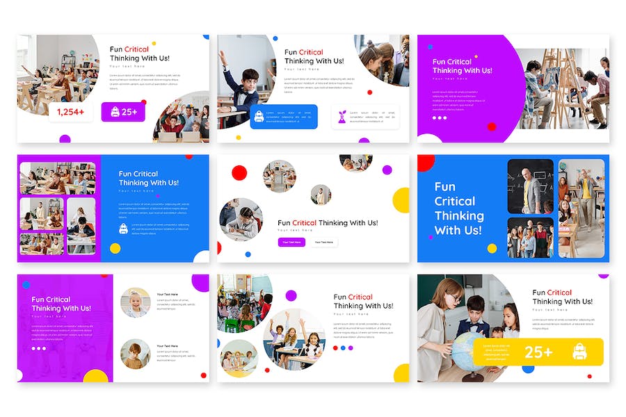 儿童教育培训行业调研分析国外PPT模板 - 顶尖PPT