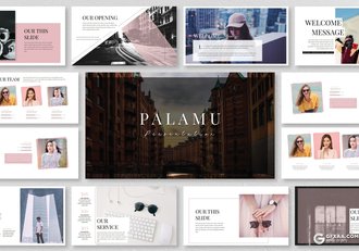 35页时尚流行杂志风格PPT模板 - 顶尖PPT