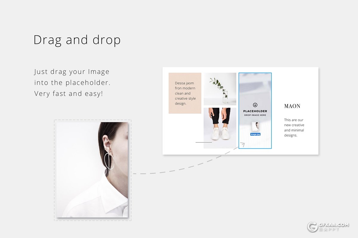 74页简约风格模特服装展示PPT模板 - 顶尖PPT