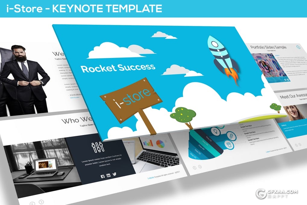 30页电子商务介绍keynote模板 两种尺寸比例 - 顶尖PPT