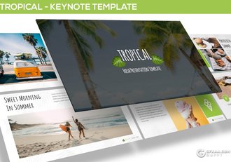 30页旅游度假景点介绍keynote模板 2种尺寸5种配色 - 顶尖PPT