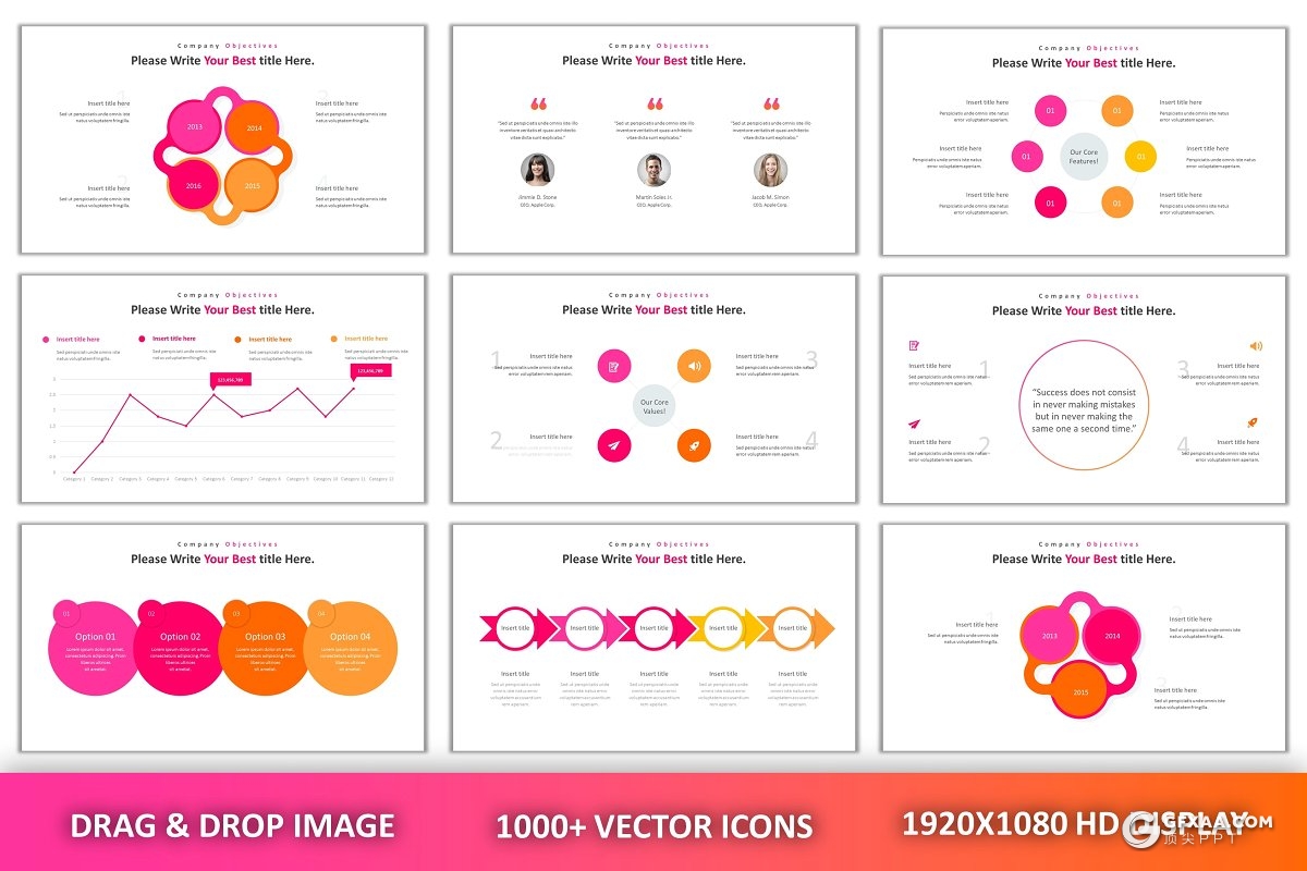 94页欧美精致设计商务多用途PPT模板 - 顶尖PPT