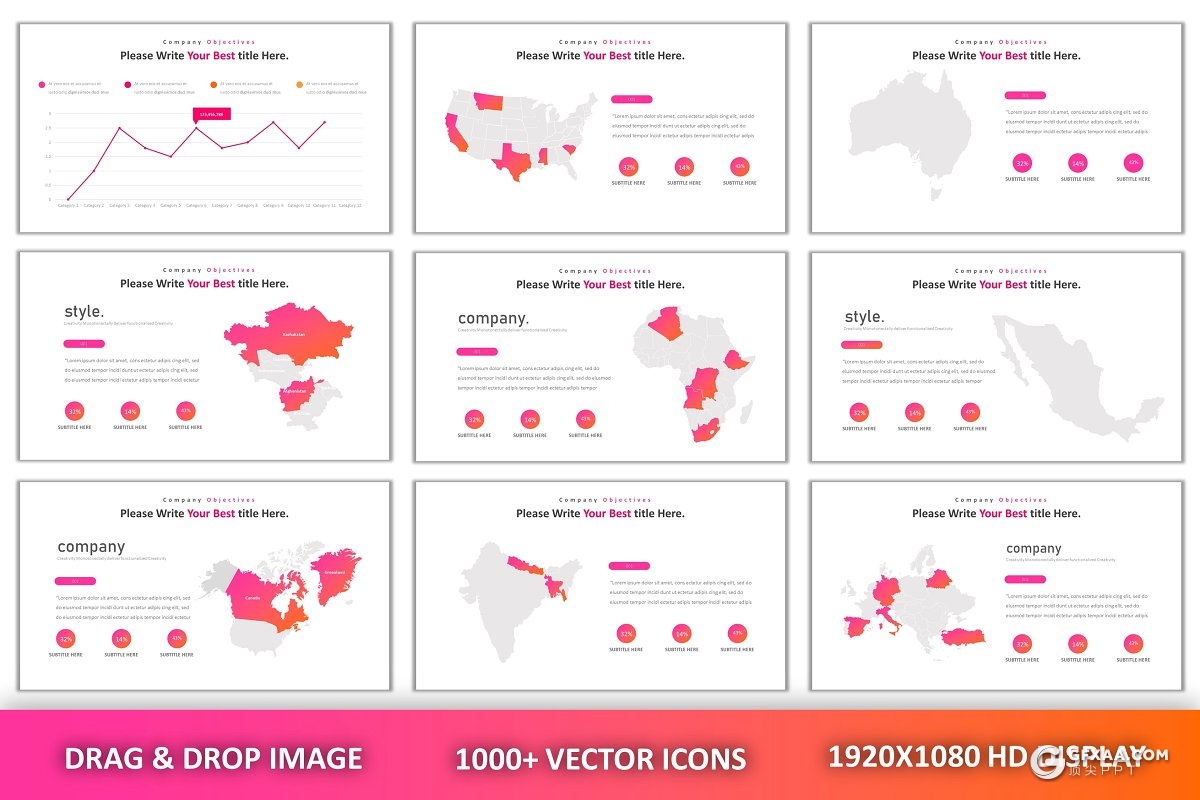94页欧美精致设计商务多用途PPT模板 - 顶尖PPT