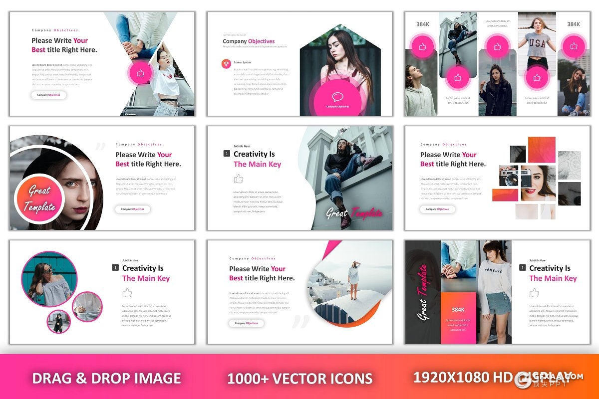 94页欧美精致设计商务多用途PPT模板 - 顶尖PPT