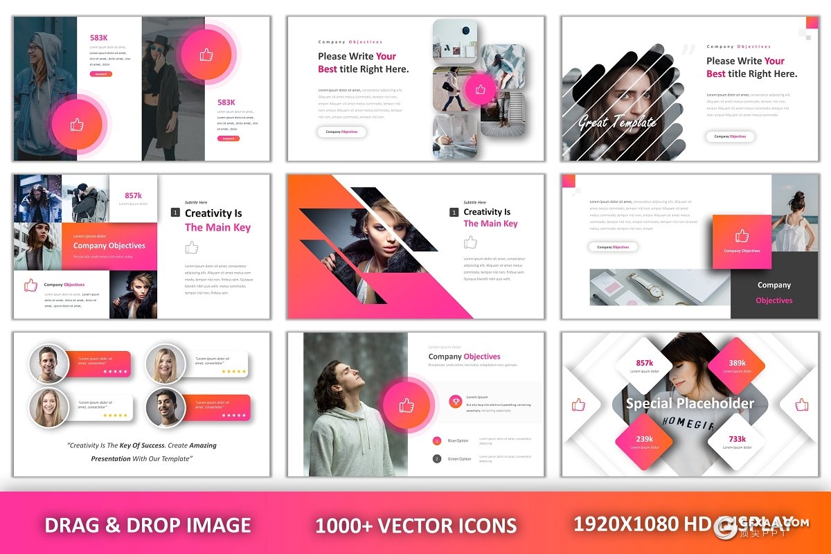 94页欧美精致设计商务多用途PPT模板 - 顶尖PPT