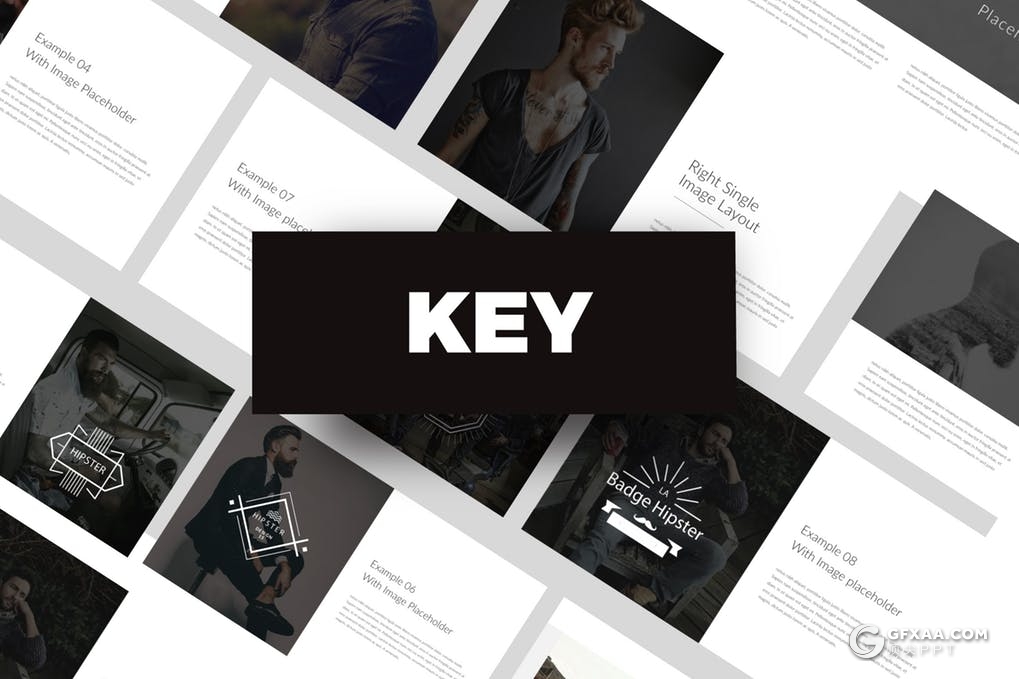 108页黑白简约大气风格keynote模板 - 顶尖PPT