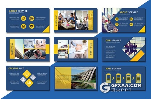 36页欧美企业介绍工作总结PPT模板 - 顶尖PPT