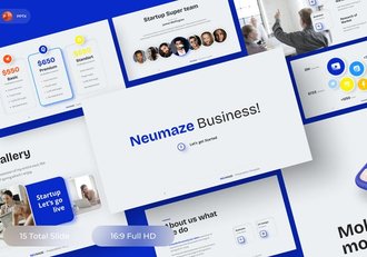 新拟态设计风格商业PPT模板 - 顶尖PPT