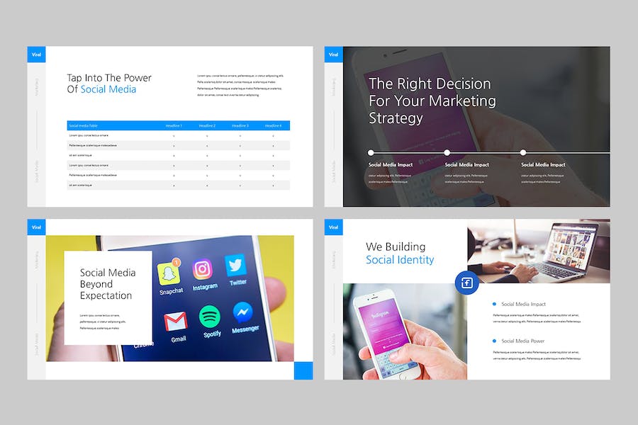 社交媒体营销推广策略讲述Keynote模板 - 顶尖PPT