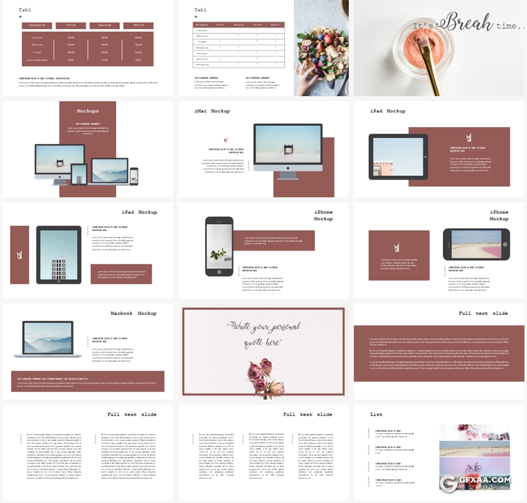 75页时尚流行文艺风格PPT模板 - 顶尖PPT