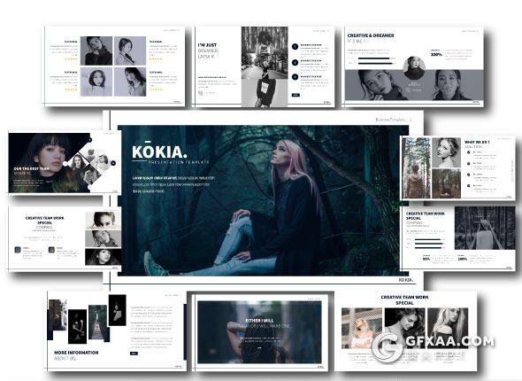 60页简约摄影图片展示PPT模板 - 顶尖PPT