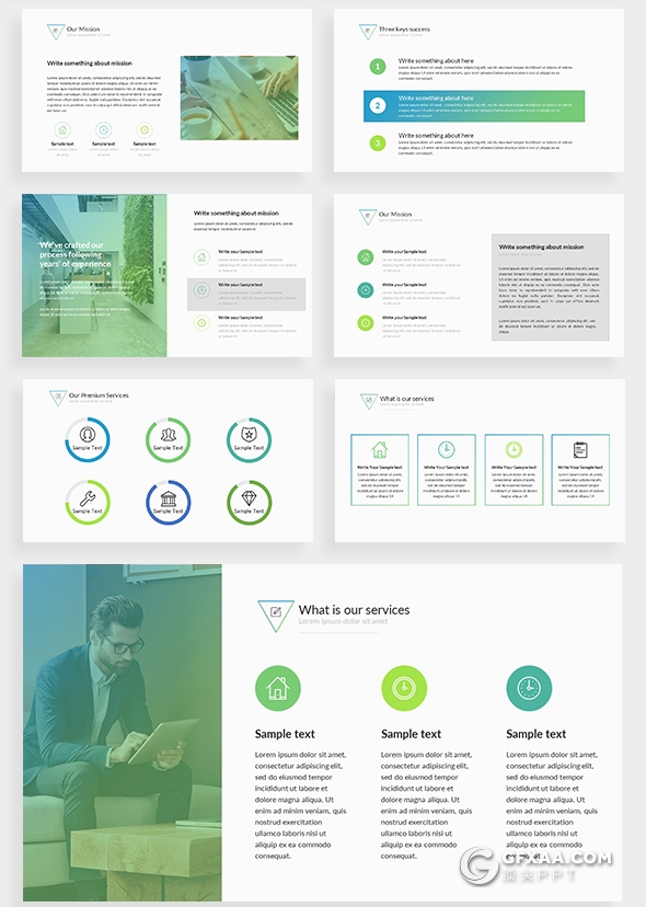 140页欧美高逼格商务多用途PPT模板 - 顶尖PPT