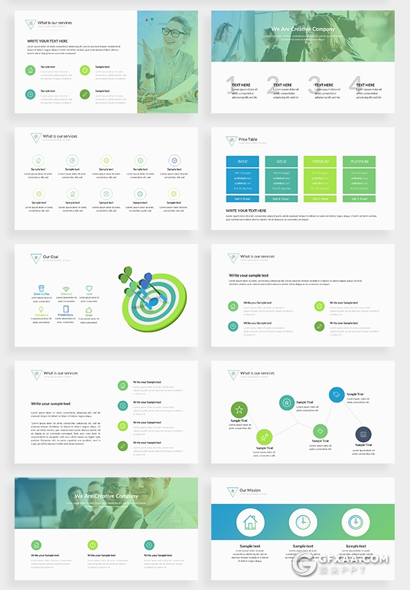 140页欧美高逼格商务多用途PPT模板 - 顶尖PPT