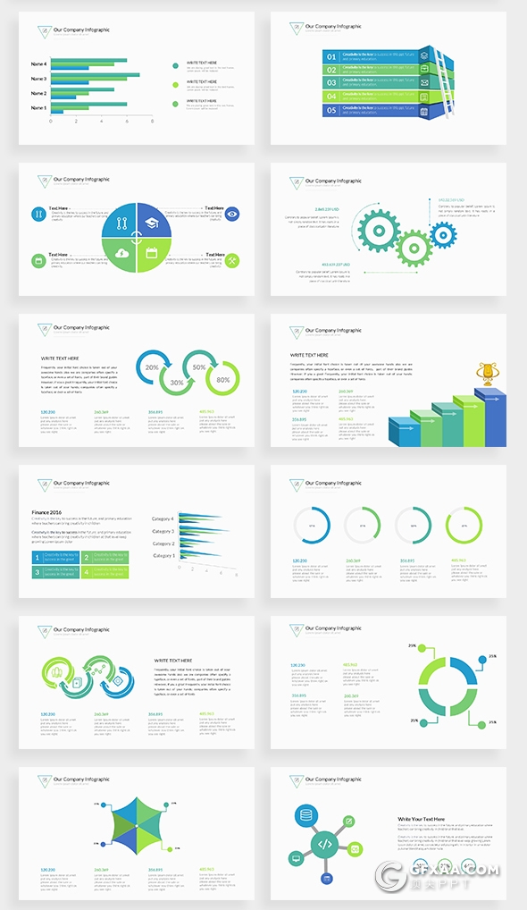140页欧美高逼格商务多用途PPT模板 - 顶尖PPT