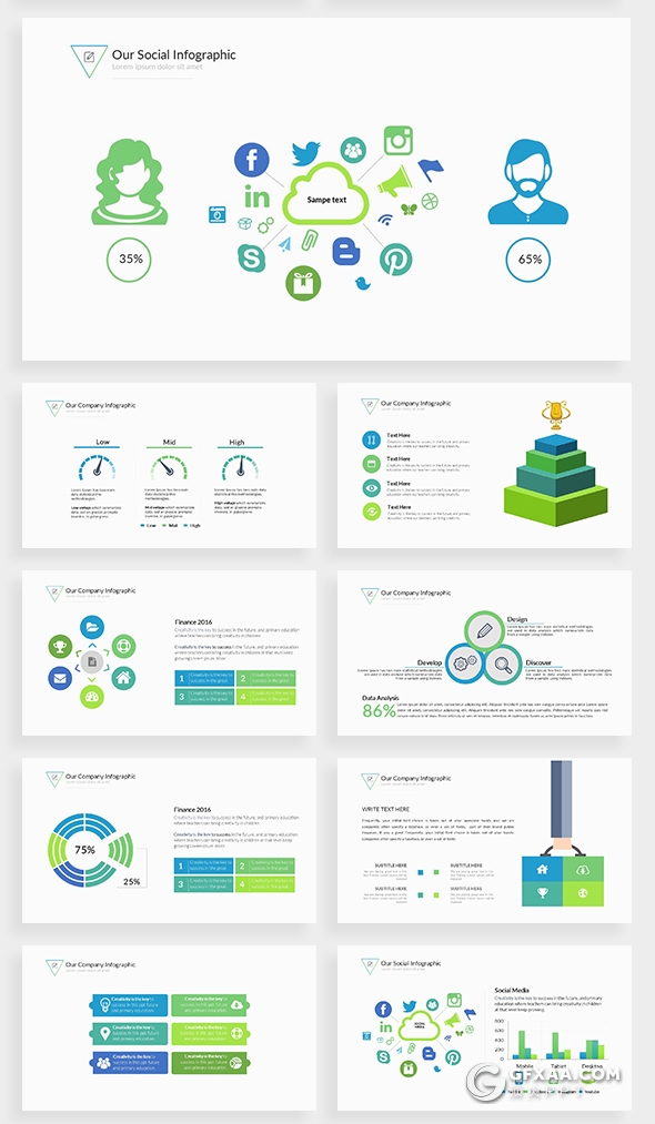 140页欧美高逼格商务多用途PPT模板 - 顶尖PPT