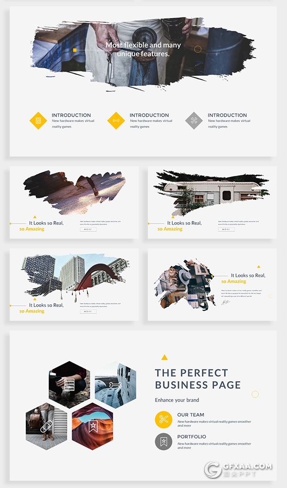 121页精致图形设计国外高端商务PPT模板 - 顶尖PPT