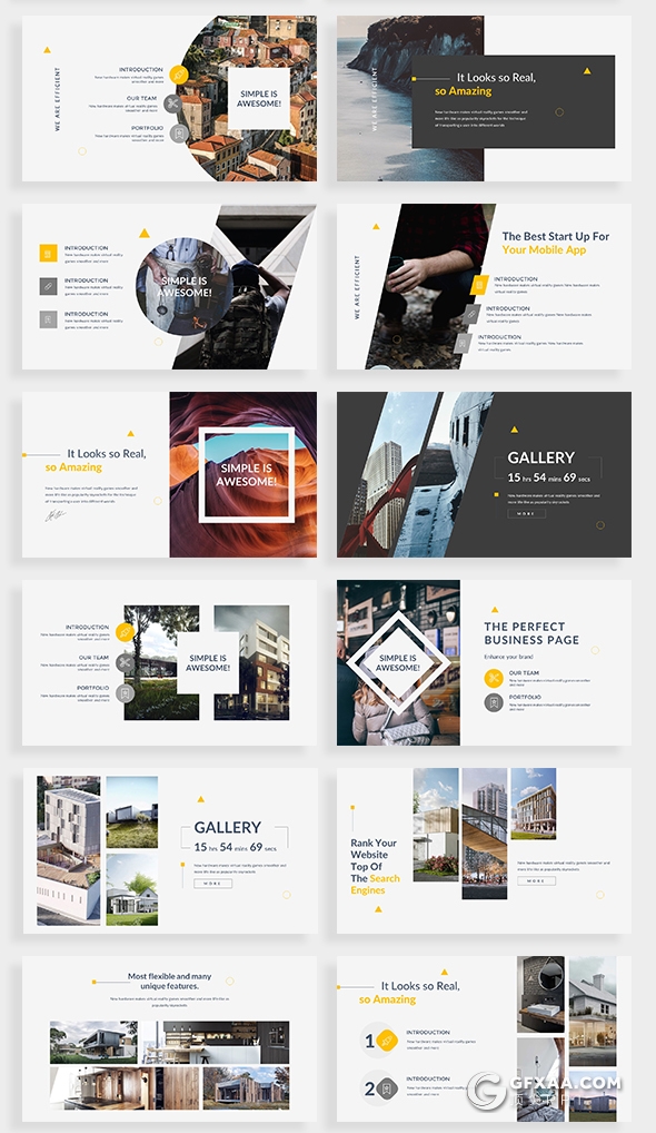 121页精致图形设计国外高端商务PPT模板 - 顶尖PPT